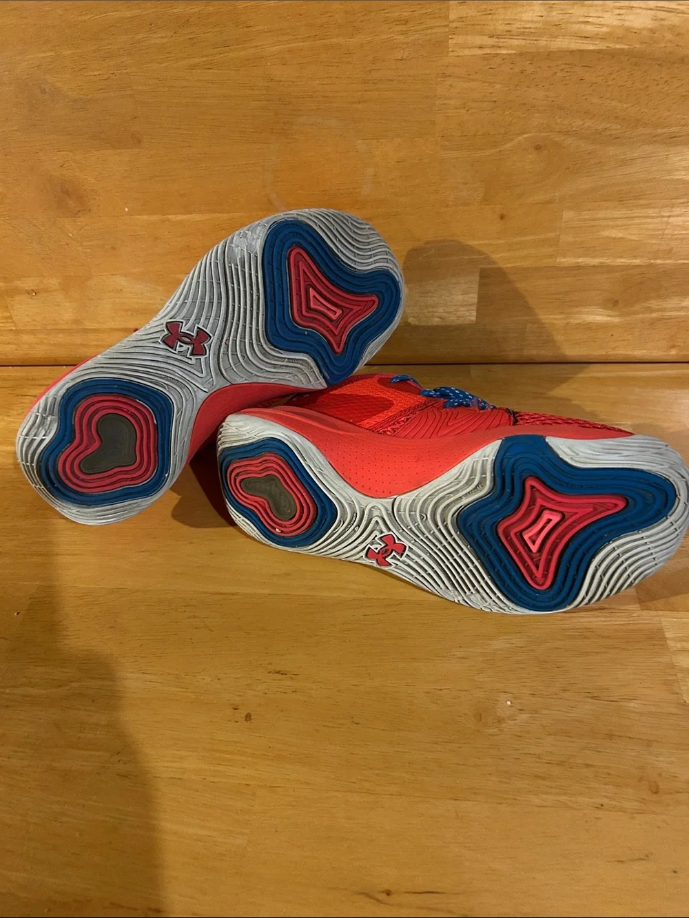 Under Armour Boys Embiid One 3023529-603 Red Basketball Shoes
